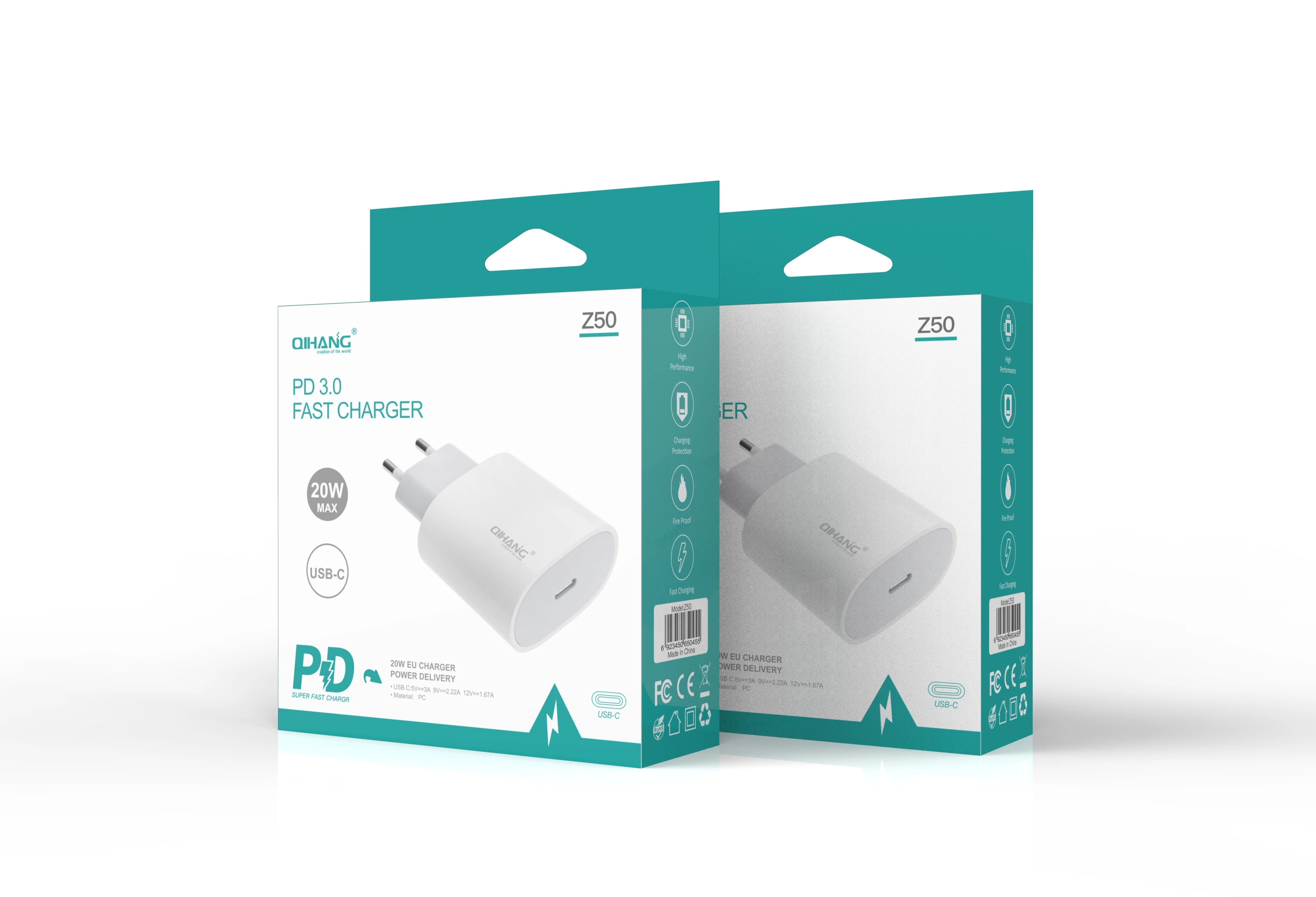 Z50 Original PD 20w TYPE C Fast Phone Charger Adapter AU US EU UK Plug Usb C Charging Wall Charger