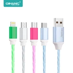 C15 1M LED illuminated Phone Cable Glow Flowing Light Magnetic USB Cable