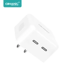 Z20 Us plug Trending 2022 Dual Usb Type C Fast Wall Charger 35w/40w Phone Charger Power Adapter For Iphone 13/12 Pro/11 Pro/xs/xr/x/